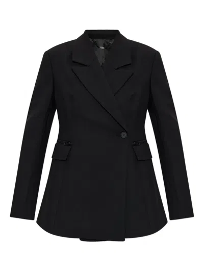 Allsaints Mimmie Zip-pocket Blazer In Black