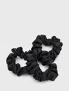 Allsaints Mini 3 Pack Scrunchi In Black