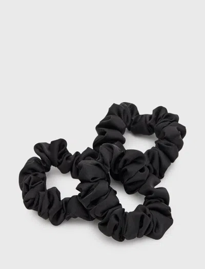 Allsaints Mini 3 Pack Scrunchi In Black