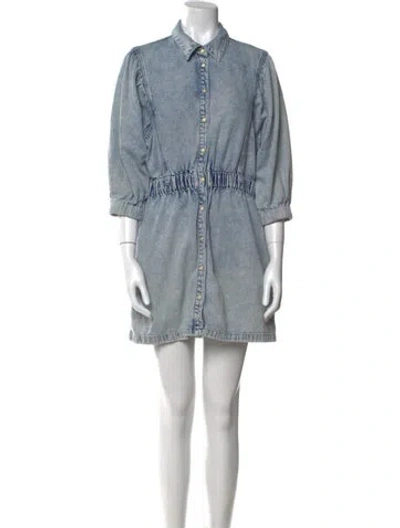 Pre-owned Allsaints Mini Dress In Blue