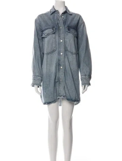 Pre-owned Allsaints Mini Dress In Blue