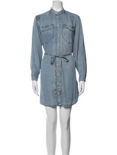 Pre-owned Allsaints Mini Dress In Blue