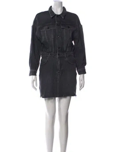 Pre-owned Allsaints Mini Dress In Gray
