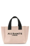 Allsaints Mini Izzy Recycled Polyester Tote In Rose Dust Pink