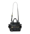 Allsaints Mini Perez Leather Crossbody Bag In Black