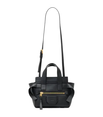 Allsaints Mini Leather Perez Shoulder Bag In Black