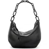 Allsaints Mini Madea Chain Handle Leather Shoulder Bag In Black