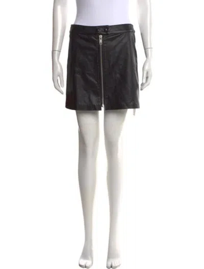 Pre-owned Allsaints Mini Skirt In Black