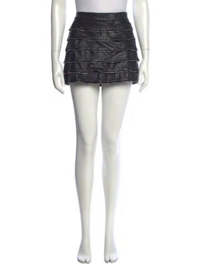 Pre-owned Allsaints Mini Skirt In Black