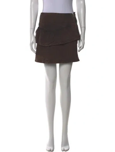 Pre-owned Allsaints Mini Skirt In Brown