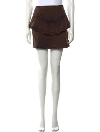 Pre-owned Allsaints Mini Skirt In Brown