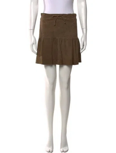 Pre-owned Allsaints Mini Skirt In Brown
