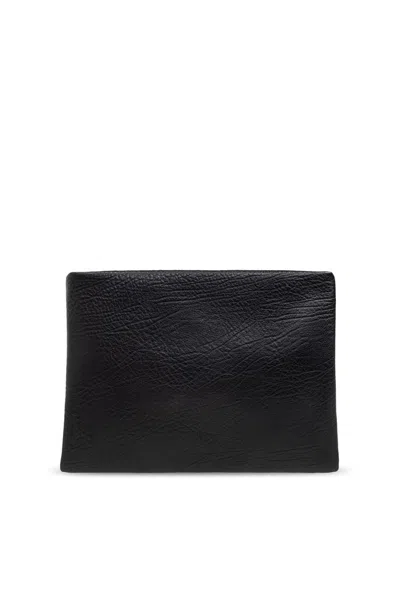 Allsaints Bettina Grain Clutch In Black