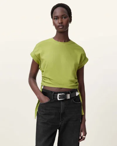 ALLSAINTS MIRA CROPPED DRAWCORD T-SHIRT
