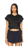 Allsaints Mira Satin Tee In Black
