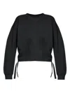 Allsaints Mira Haven Tie Hem Cotton Sweater In Black