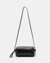 Allsaints Miro Barrell Leather Crossbody Bag In Black