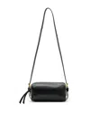 Allsaints Miro Barrell Leather Crossbody Bag In Black