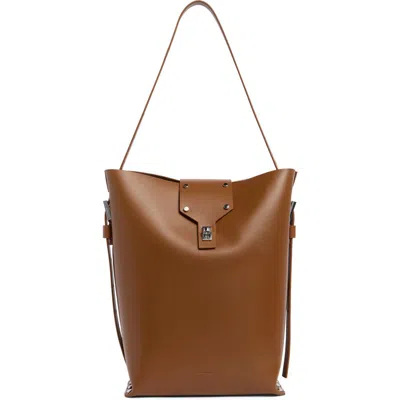 Allsaints Miro Leather Shoulder Bag In Brown