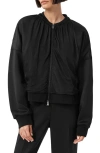 Allsaints Mirri Jersey Bomber Jacket In Black