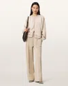 Allsaints Mirri Wide Leg Jersey Joggers In Neutral