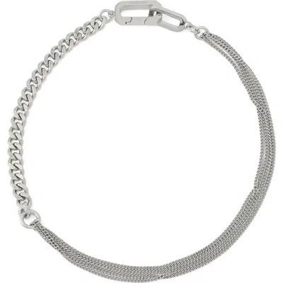 Allsaints Mix Chain Collar Necklace In Metallic