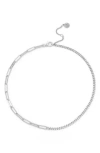 Allsaints Mix Chain Necklace In Metallic