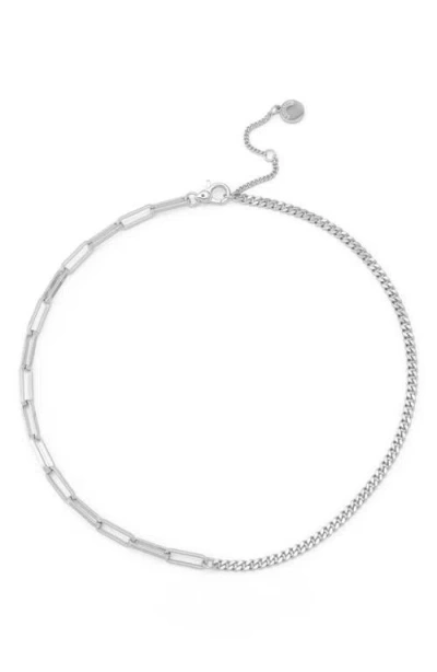 Allsaints Mix Chain Necklace In Metallic