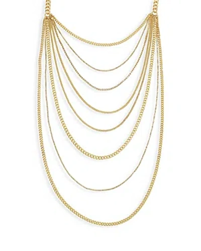 Allsaints Mixed Layered Chain Necklace, 23 In Gold