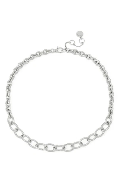 Allsaints Mixed Link Chain Necklace In Silver