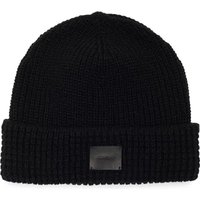 Allsaints Mixed Stitch Beanie In Black