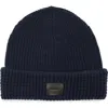 Allsaints Mixed Stitch Beanie In Blue