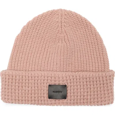 Allsaints Mixed Stitch Beanie In Pink