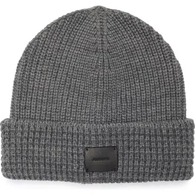 Allsaints Mixed Stitch Beanie In Silver