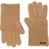 Allsaints Mixed Stitch Gloves In Brown