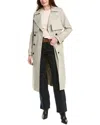 Allsaints Mixie Leo Trench Coat In Beige