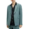 Allsaints Moad Slim Fit Stretch Blazer In Petrol Blue