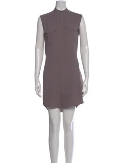 Pre-owned Allsaints Mock Neck Knee-length Dress In Purple