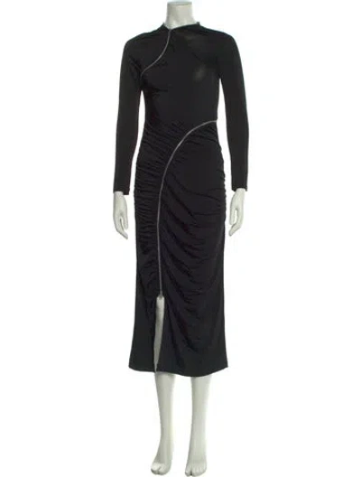 Pre-owned Allsaints Mock Neck Long Dress W/ Tags In Multi