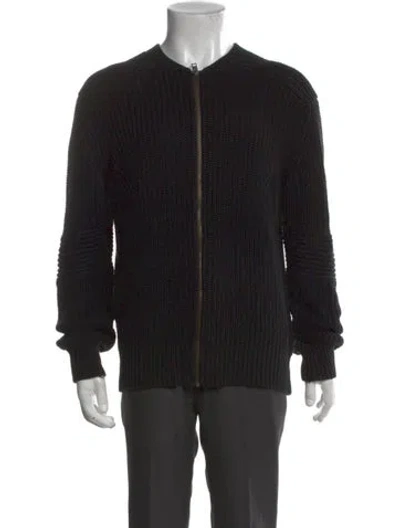 Pre-owned Allsaints Mock Neck Long Sleeve Cardigan In Blue