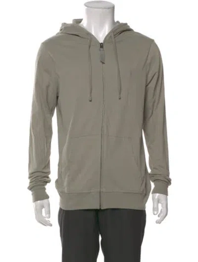 Pre-owned Allsaints Mock Neck Long Sleeve Hoodie W/ Tags In Green