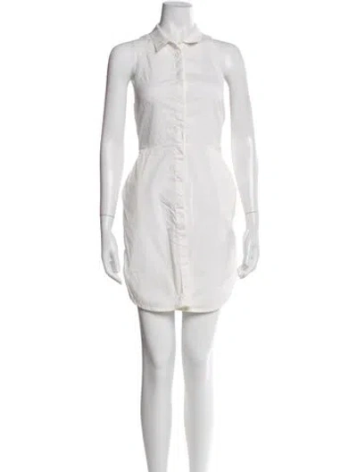 Pre-owned Allsaints Mock Neck Mini Dress In Gray