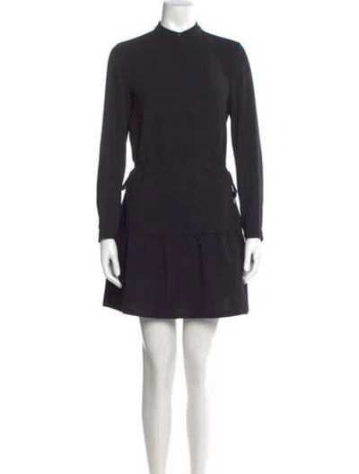 Pre-owned Allsaints Mock Neck Mini Dress In Green