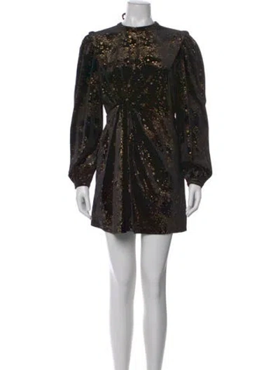 Pre-owned Allsaints Mock Neck Mini Dress W/ Tags In Black