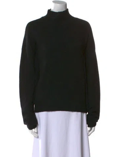 Pre-owned Allsaints Mock Neck Sweater In Black