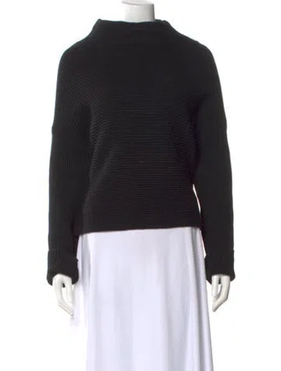 Pre-owned Allsaints Mock Neck Sweater In Black