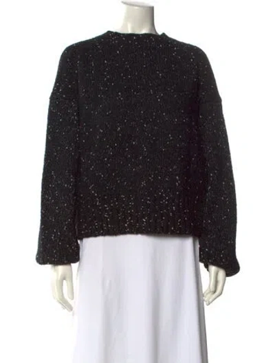 Pre-owned Allsaints Mock Neck Sweater In Black