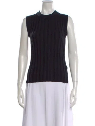 Pre-owned Allsaints Mock Neck Sweater In Black