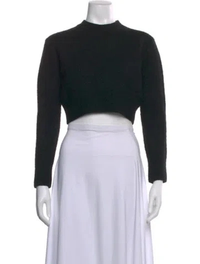 Pre-owned Allsaints Mock Neck Sweater In Black