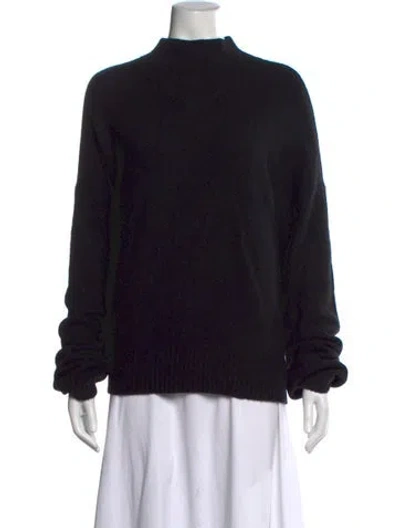 Pre-owned Allsaints Mock Neck Sweater In Black